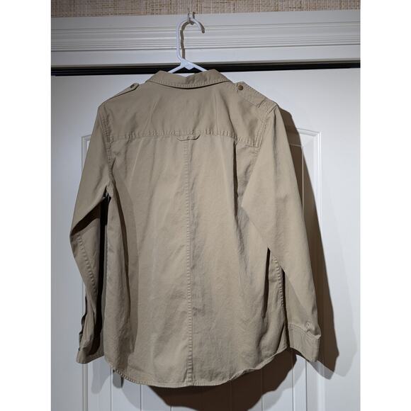 Lauren Ralph Lauren Safari Field Shirt Khaki Utility Pockets Unisex Size Medium - Picture 12 of 13